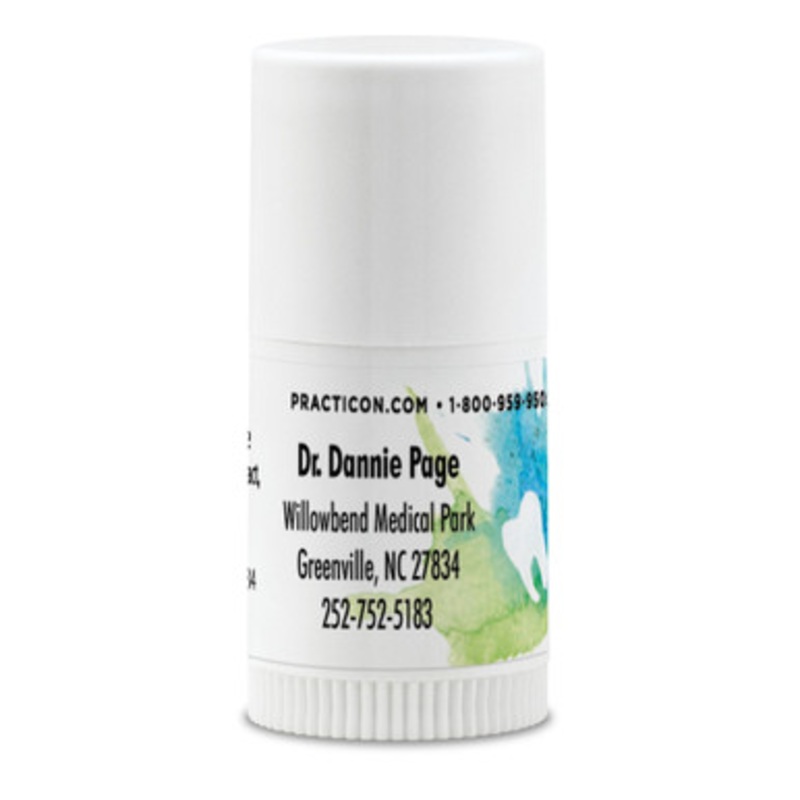 Personalized Watercolor Tooth Mini Lip Balms 250/Case