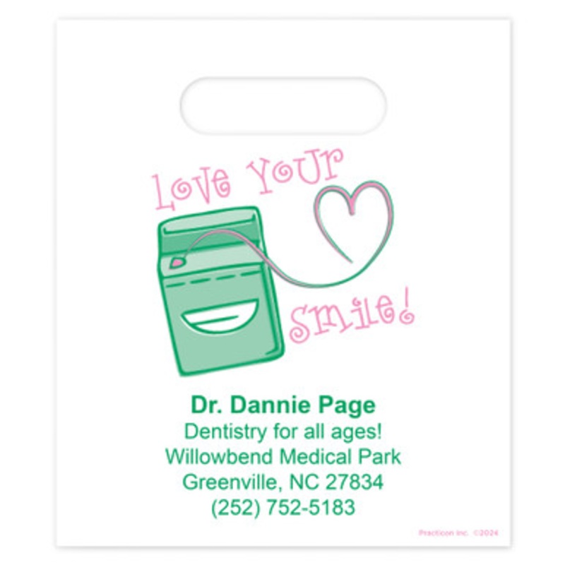 7  x 9 Love Your Smile Personalized Bags 500/Pack