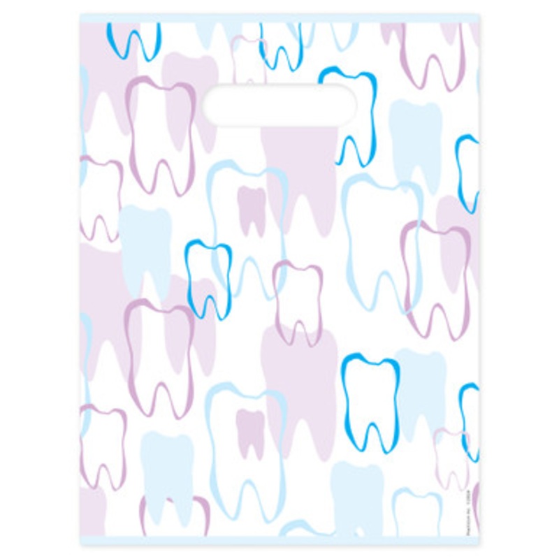 9 x 12 Tooth Outline Scatter Print Bags 100/Pack
