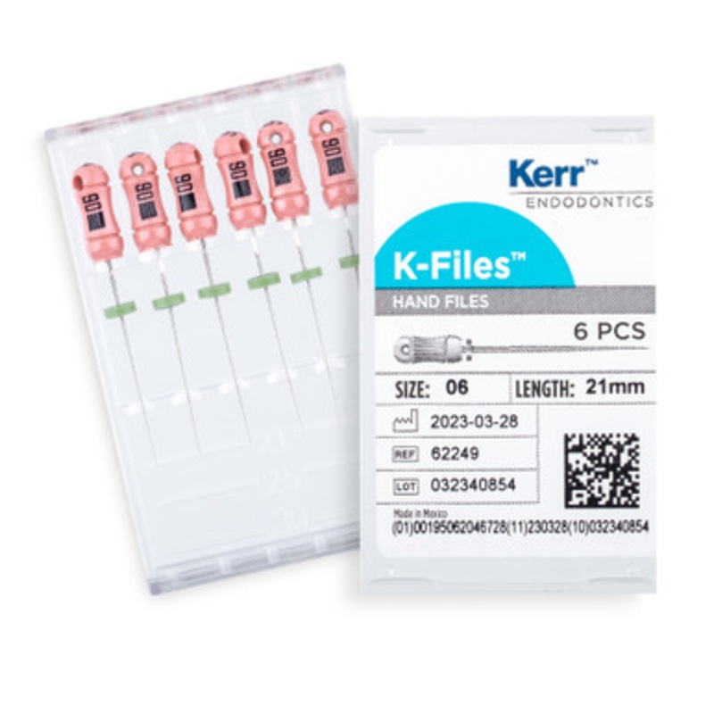 Kerr K-Files 21mm Size 06 Pink 6/Pack
