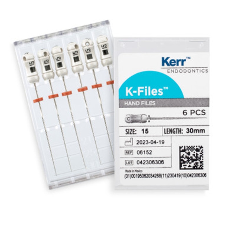 Kerr K-Files 30mm Size 15 White 6/Pack