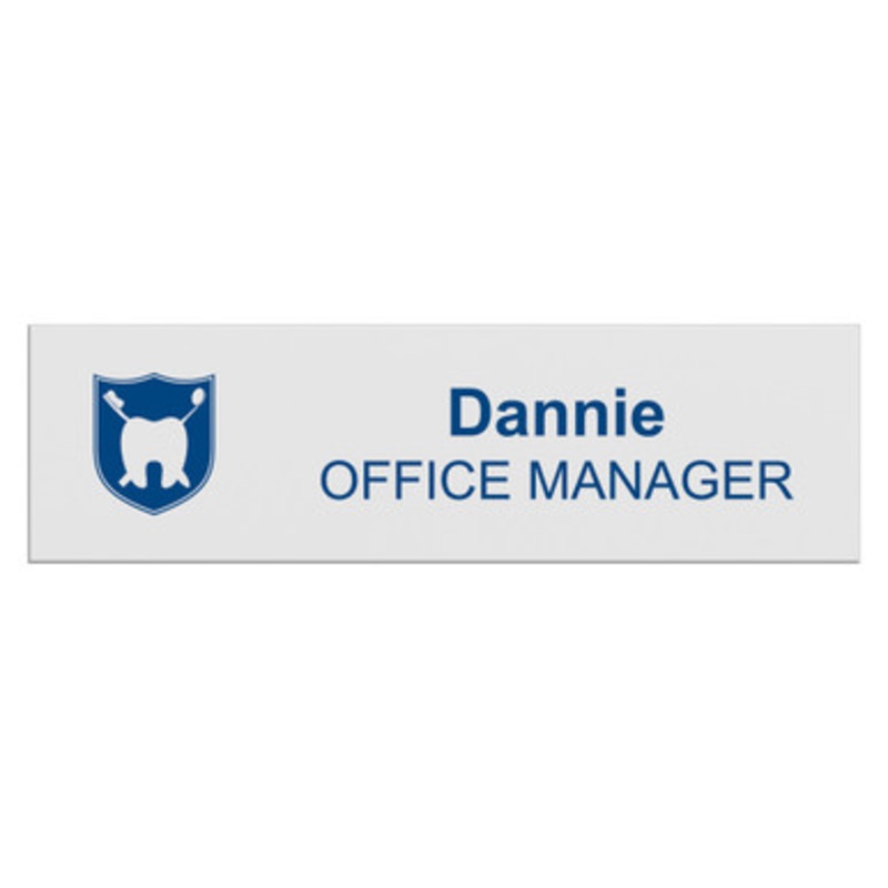Personalized Rectangular White Name Badge