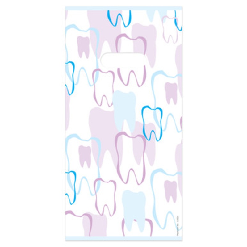6 X 12 Tooth Outline Scatter Print Bags