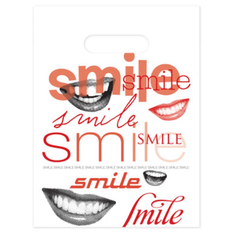 9 x 12 Bright Smiles Scatter Print Bags – Bulk 100/Pack