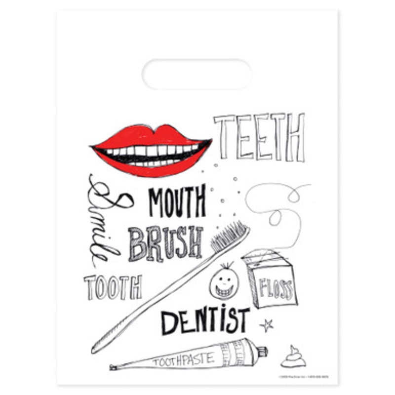 9 x 12 Dental Doodle Bags 100/Pack