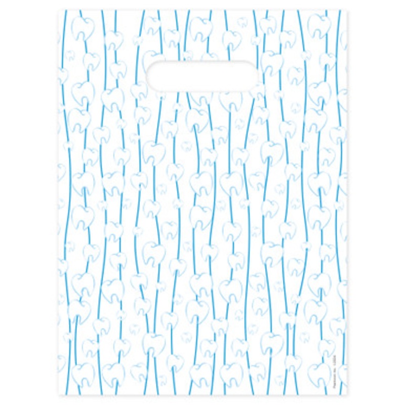 9 x 12 Flossing Molars Scatter Print Bags 100/Pack
