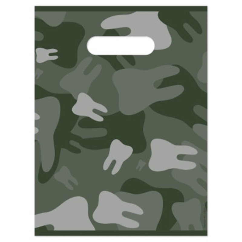 9 x 12 Tooth Camo Scatter Print Bags 100/Pack