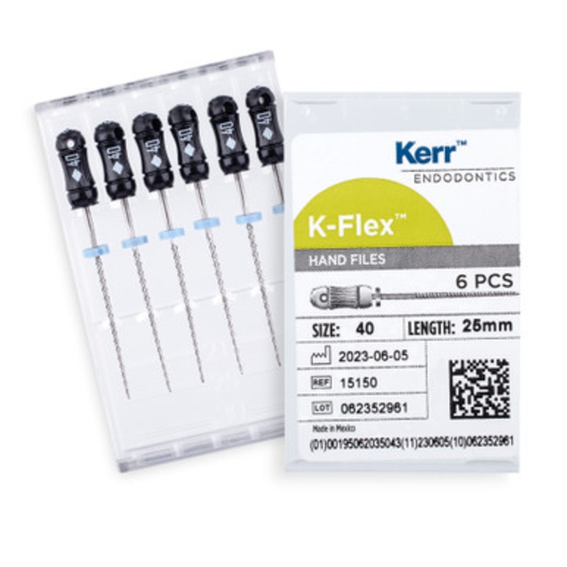 Kerr K-Flex Files 25mm Size 40 Black 6/Pack